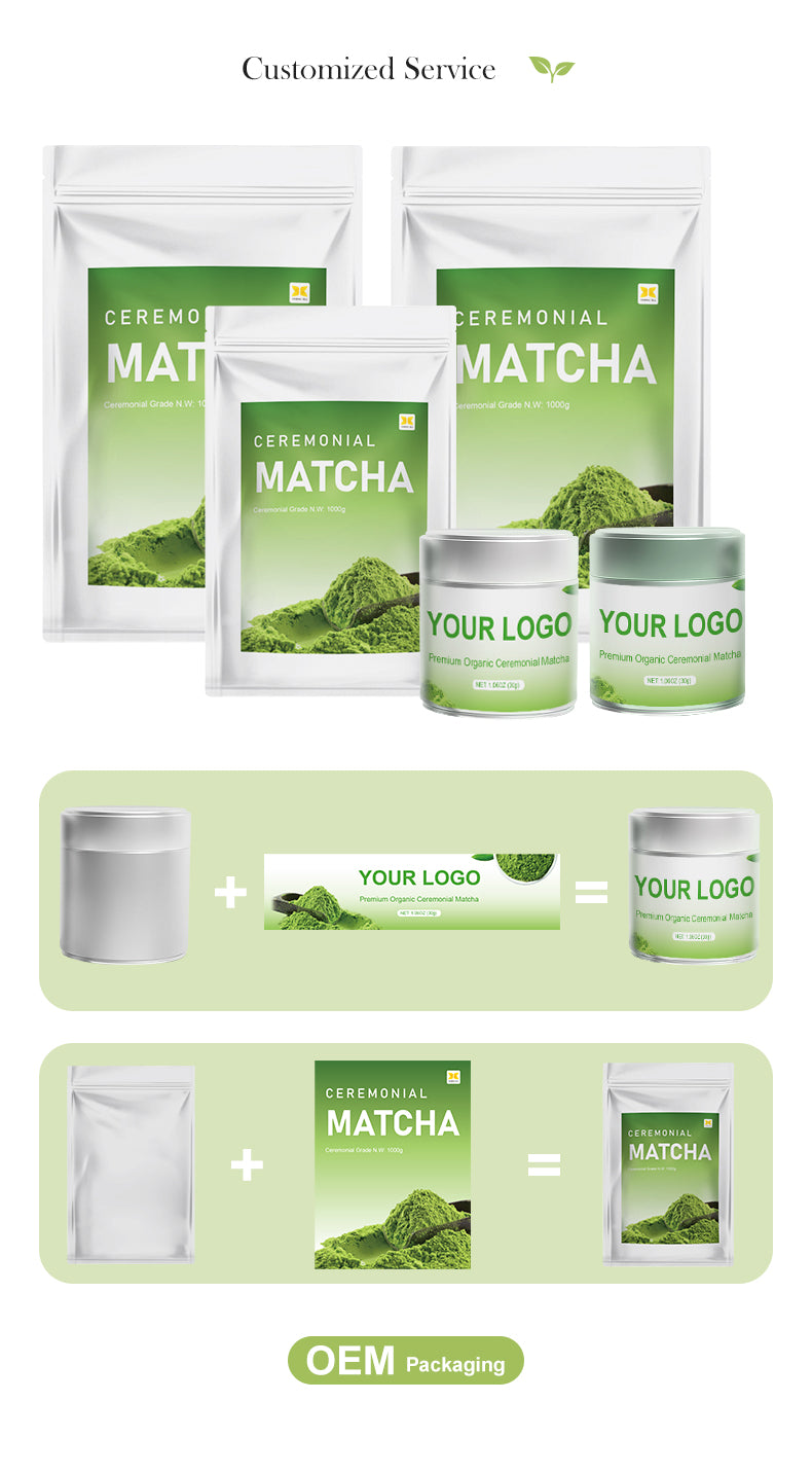 100% Natural Organic Ceremonial Wholesale Custom Private Label Japanese Grade Green Tea Matcha Powder