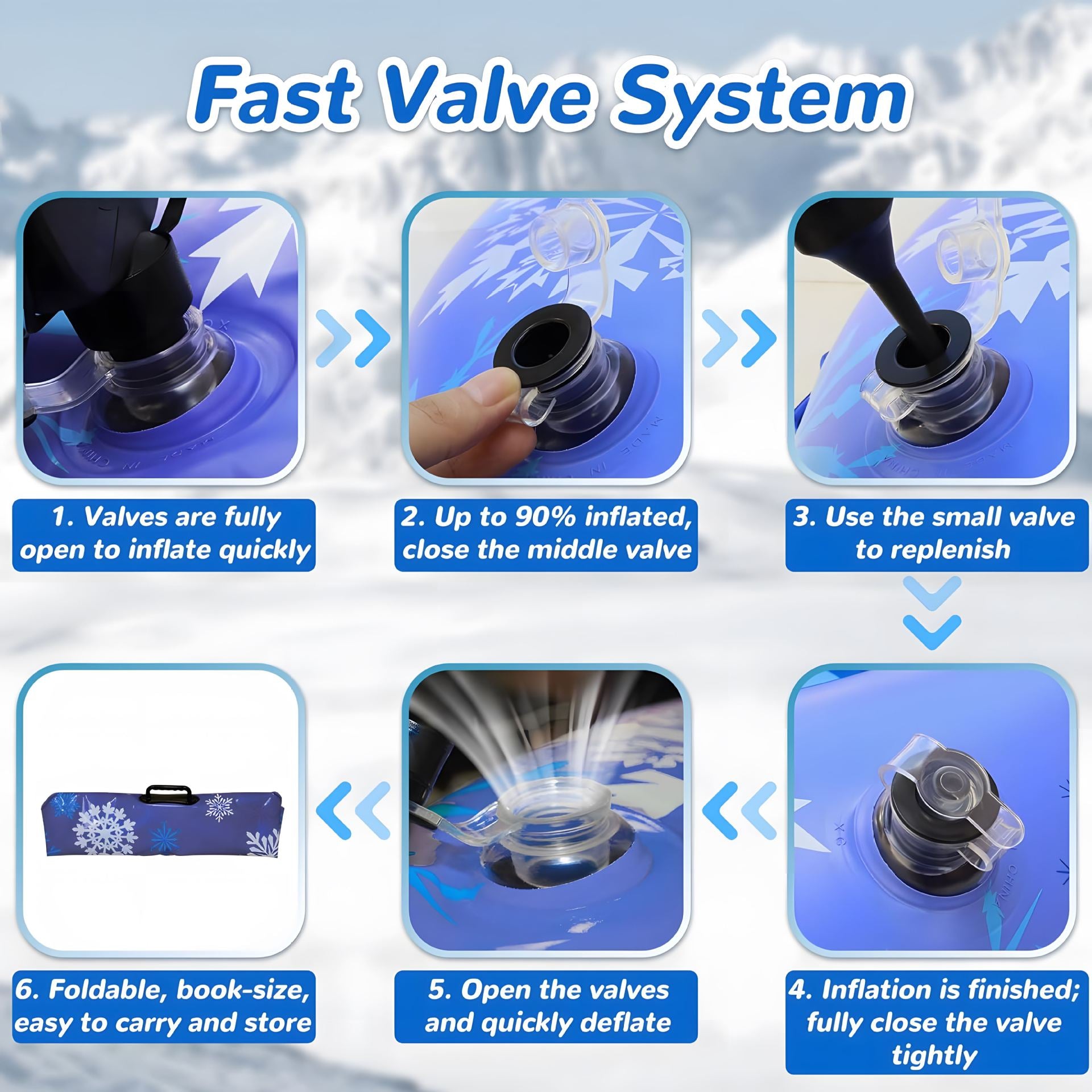 Custom inflatable snow tube inflatable snow sled PVC thickened wear-resistant anti-rollover outdoor snow and beach rainbow slide