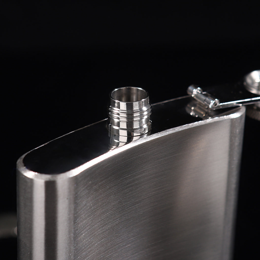 Cross-Border 1-12oz Portable Camping Wine Set 304 Stainless Steel Mini Wine Flask Russian Metal Small Flat Wine Bottle