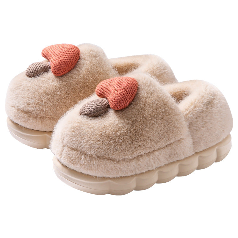 2025 New Winter Warm Fluffy Cotton Slippers for Women and Men Outdoor Indoor