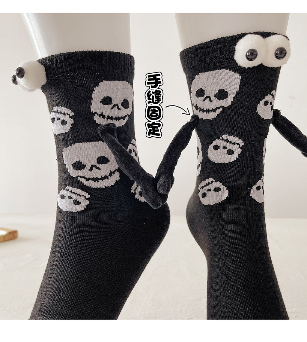 Halloween Pattern Compression Socks Christmas Holding Hands Socks New Export Cross-Border Cycling Running Adult Sports Socks