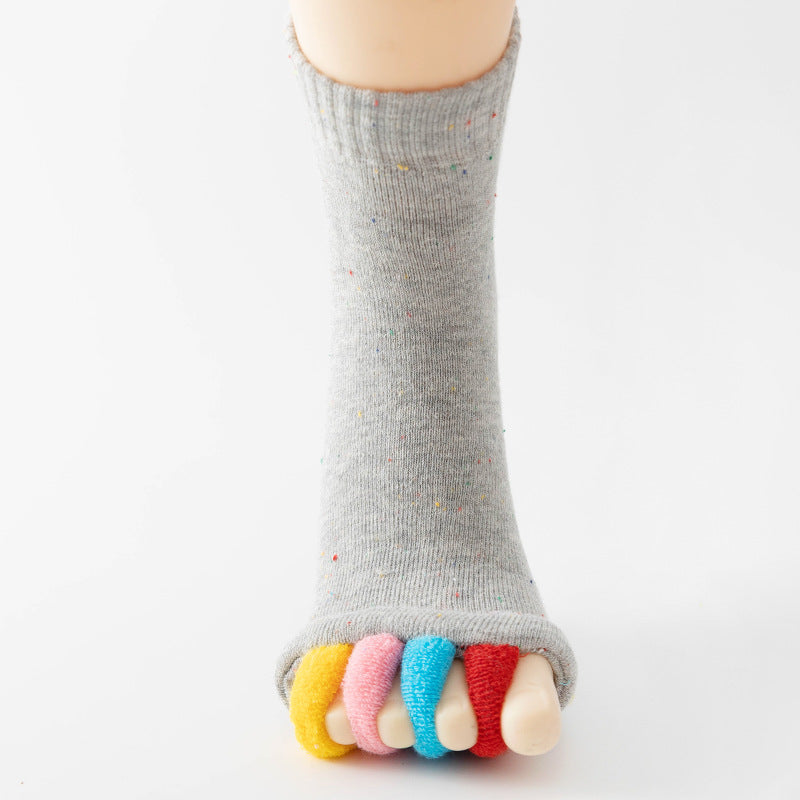 Cross-Border Japanese and Korean Style Toe Separator Yoga Toe Socks for Women, Open Toe Socks, Corrective Thumb Valgus Five-Toe Socks