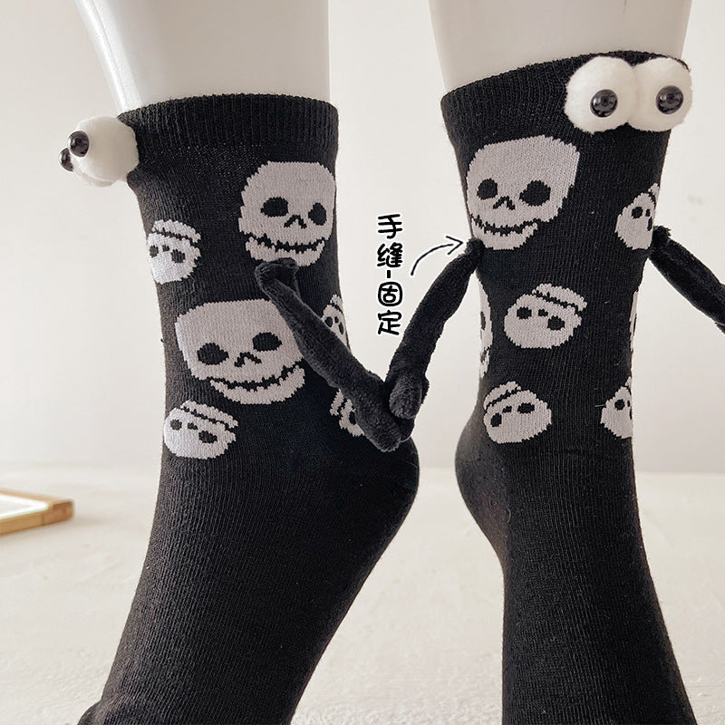 Halloween Pattern Compression Socks Christmas Holding Hands Socks New Export Cross-Border Cycling Running Adult Sports Socks