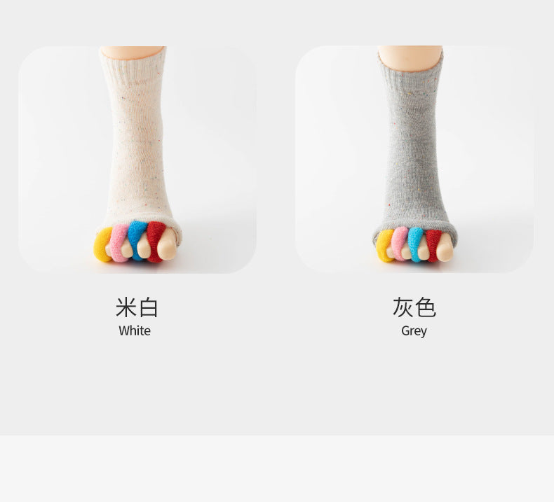 Cross-Border Japanese and Korean Style Toe Separator Yoga Toe Socks for Women, Open Toe Socks, Corrective Thumb Valgus Five-Toe Socks