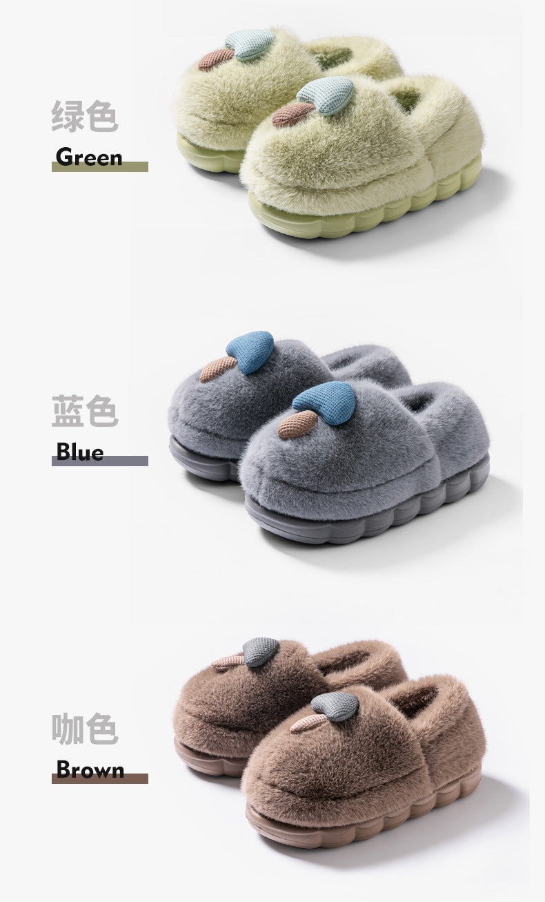 2025 New Winter Warm Fluffy Cotton Slippers for Women and Men Outdoor Indoor