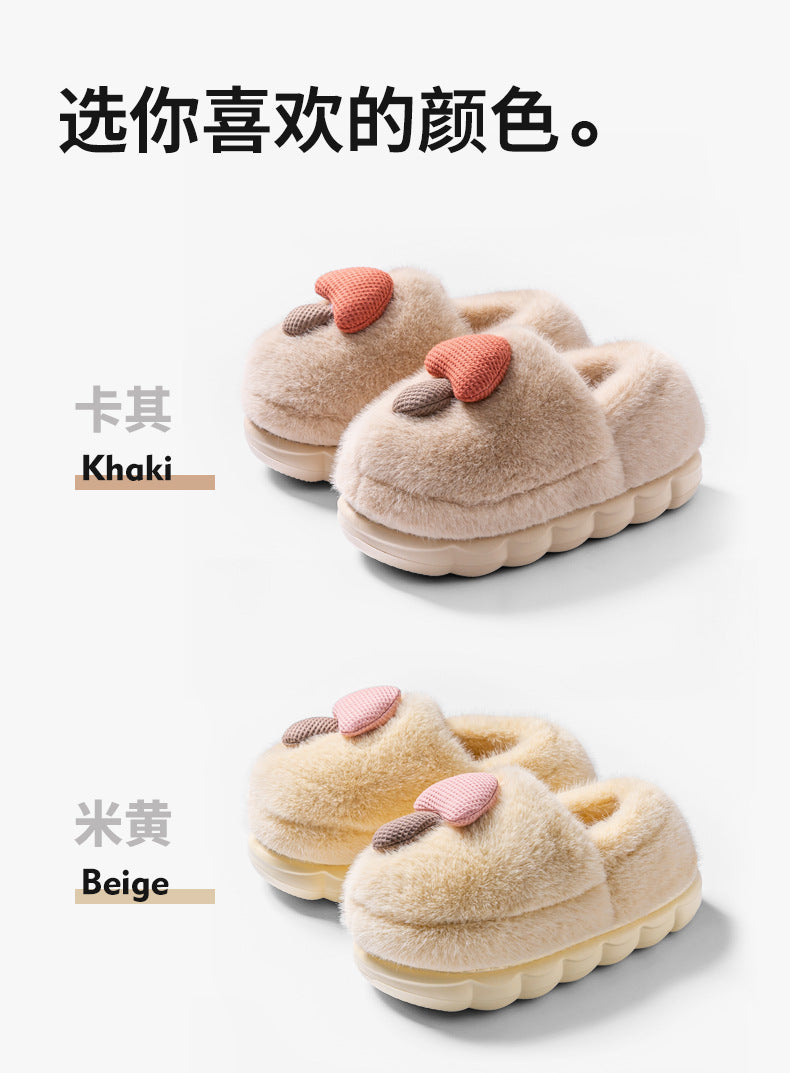 2025 New Winter Warm Fluffy Cotton Slippers for Women and Men Outdoor Indoor
