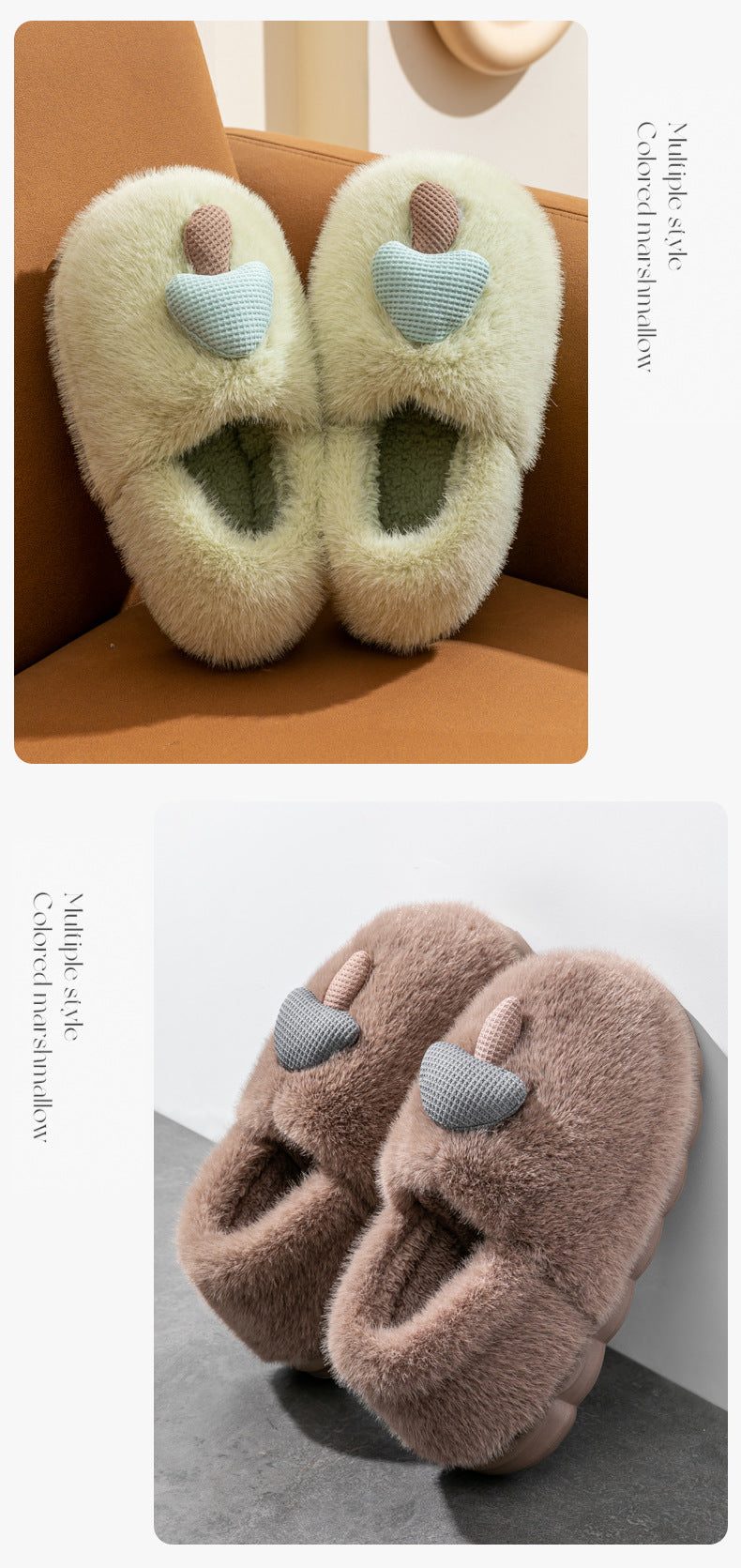 2025 New Winter Warm Fluffy Cotton Slippers for Women and Men Outdoor Indoor