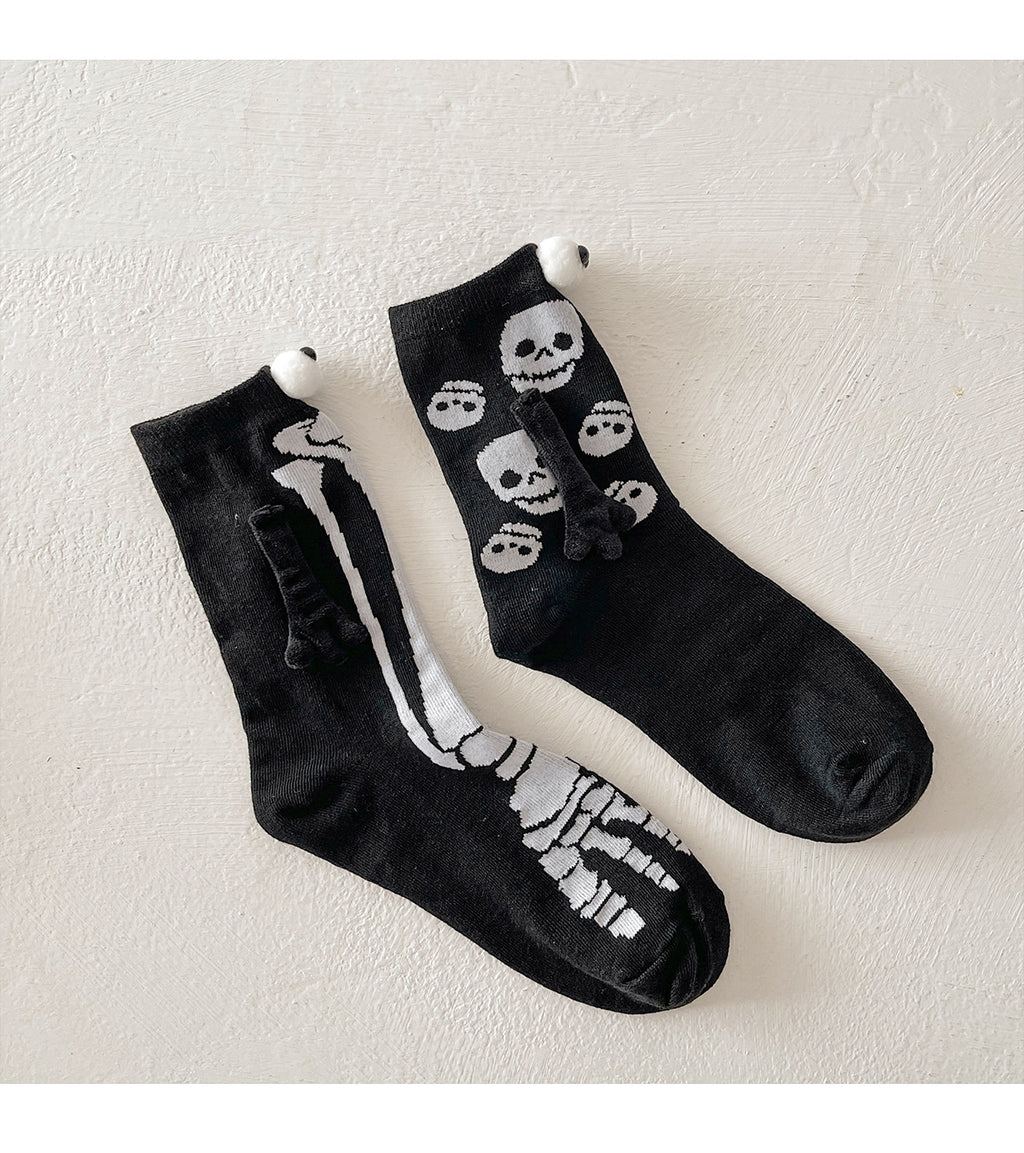 Halloween Pattern Compression Socks Christmas Holding Hands Socks New Export Cross-Border Cycling Running Adult Sports Socks