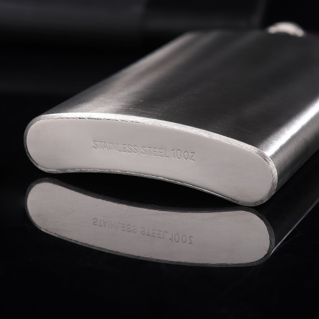 Cross-Border 1-12oz Portable Camping Wine Set 304 Stainless Steel Mini Wine Flask Russian Metal Small Flat Wine Bottle