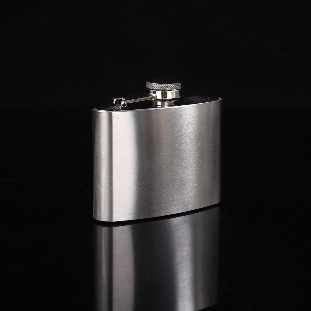 Cross-Border 1-12oz Portable Camping Wine Set 304 Stainless Steel Mini Wine Flask Russian Metal Small Flat Wine Bottle