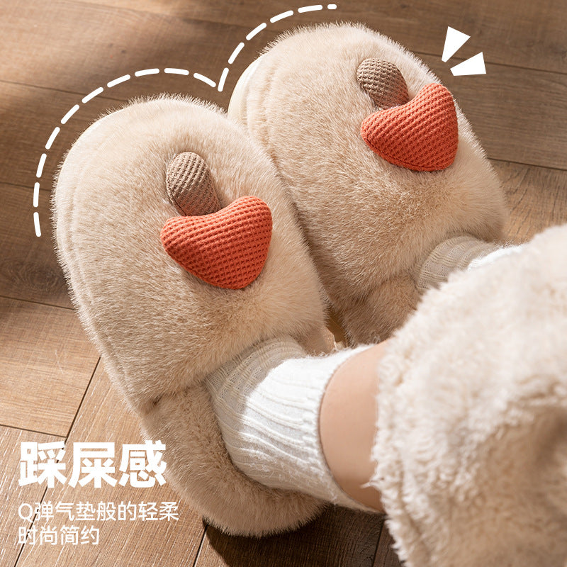 2025 New Winter Warm Fluffy Cotton Slippers for Women and Men Outdoor Indoor