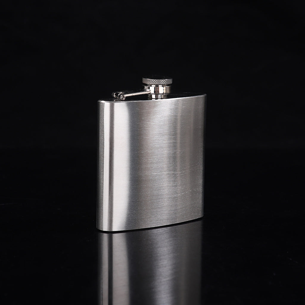 Cross-Border 1-12oz Portable Camping Wine Set 304 Stainless Steel Mini Wine Flask Russian Metal Small Flat Wine Bottle