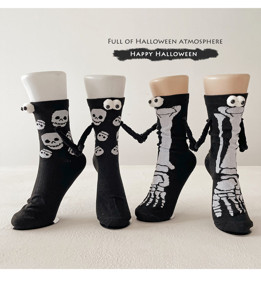 Halloween Pattern Compression Socks Christmas Holding Hands Socks New Export Cross-Border Cycling Running Adult Sports Socks