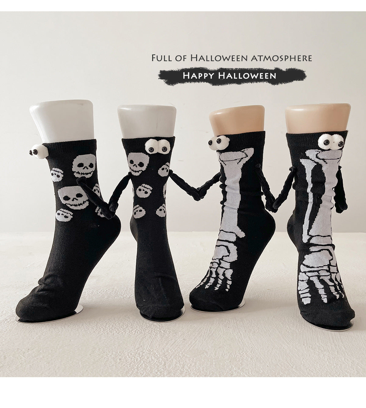 Halloween Pattern Compression Socks Christmas Holding Hands Socks New Export Cross-Border Cycling Running Adult Sports Socks