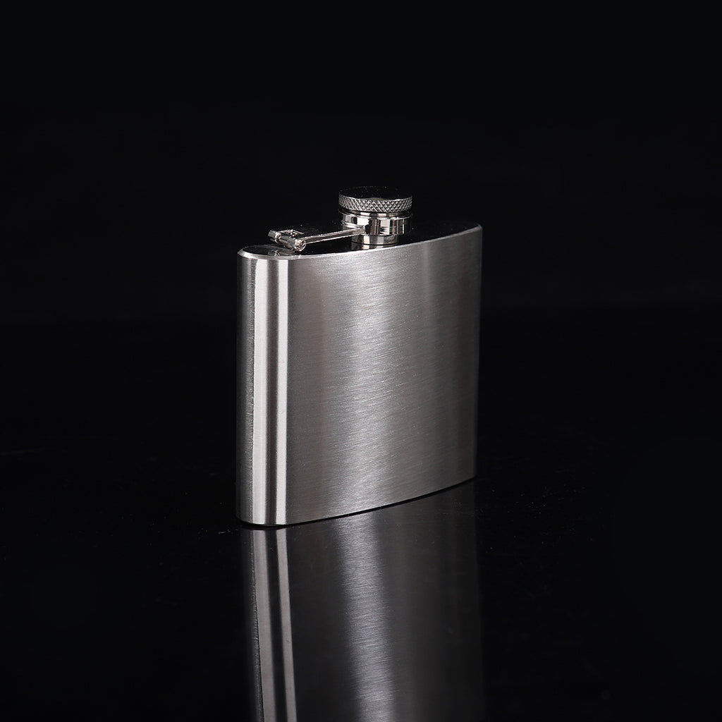 Cross-Border 1-12oz Portable Camping Wine Set 304 Stainless Steel Mini Wine Flask Russian Metal Small Flat Wine Bottle